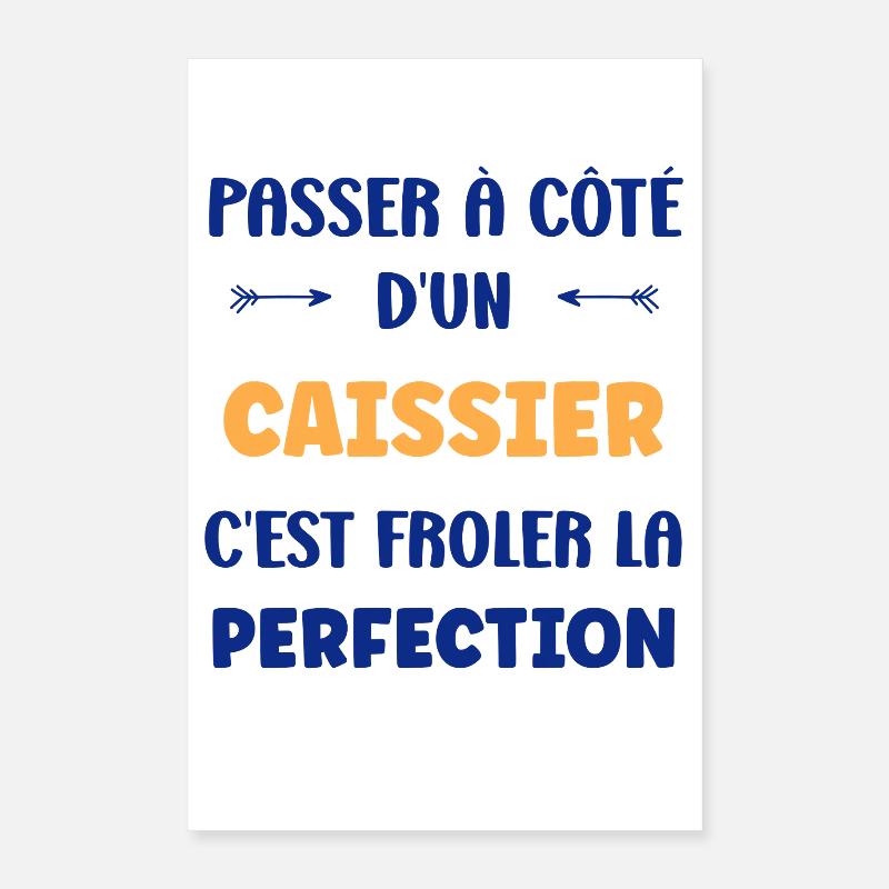 An der Kasse fast perfektioniert Poster 40x60 cm