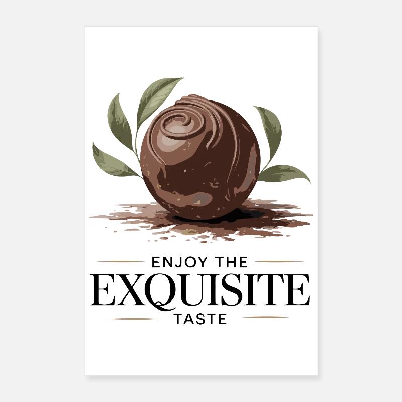 Éclat de feuille de truffe au chocolat Poster 40 x 60 cm