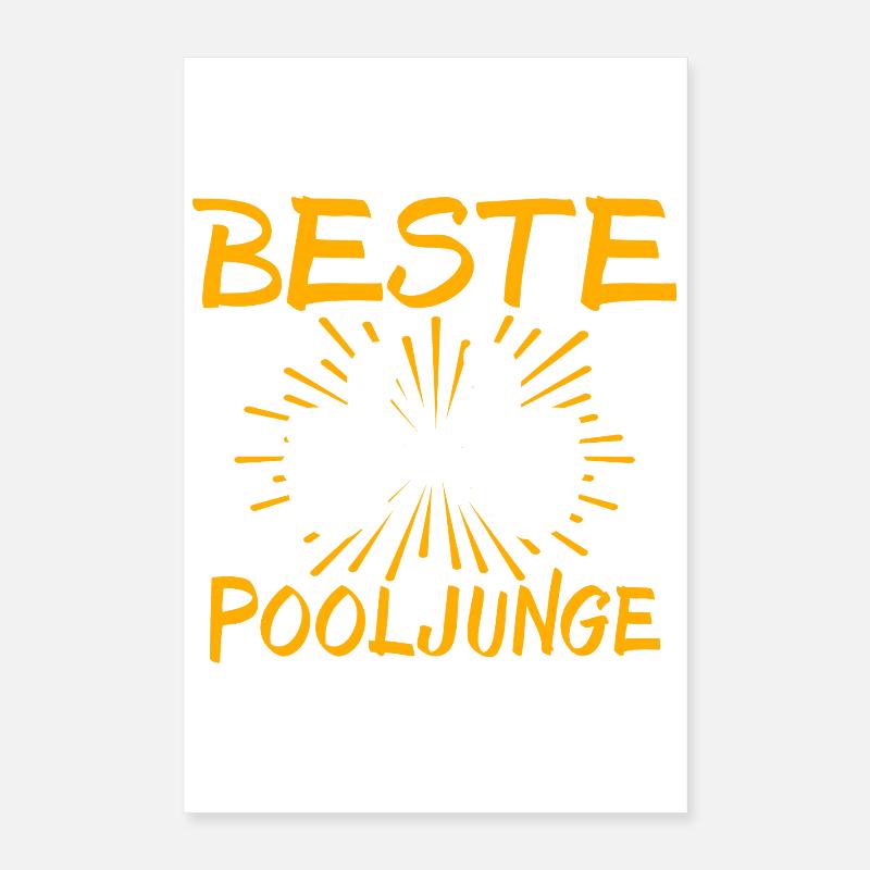 Pooljunge Geschenkidee Poster 40x60 cm