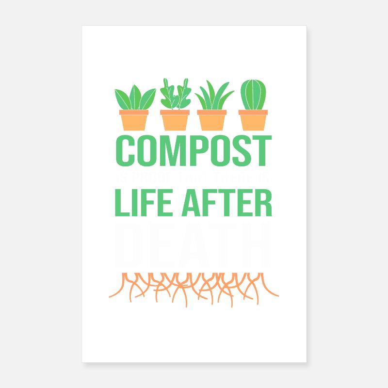 Cadeau de compost de vers Poster 40 x 60 cm