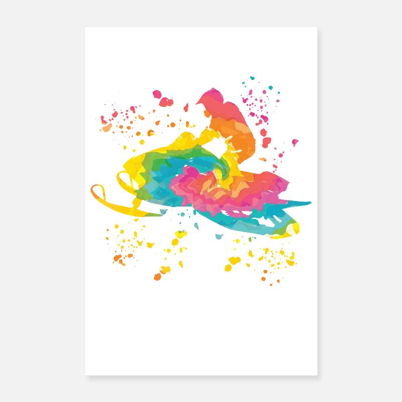 Skidoo Vibrant Snowmobile Adventure Poster 16" x 24" (40x60 cm)