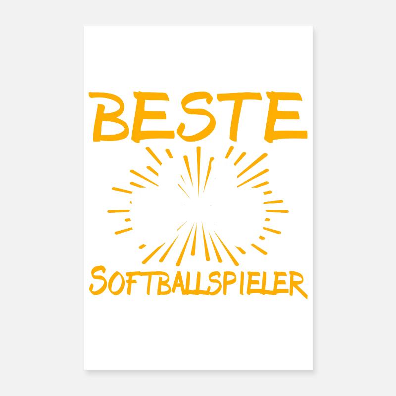 Softball Player Gift Idea Poster 16" x 24" (40x60 cm)