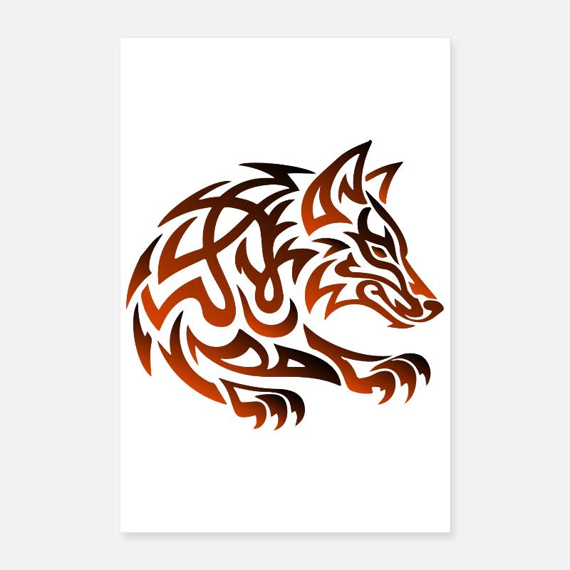 Tribal Wolf Ember Poster 16" x 24" (40x60 cm)