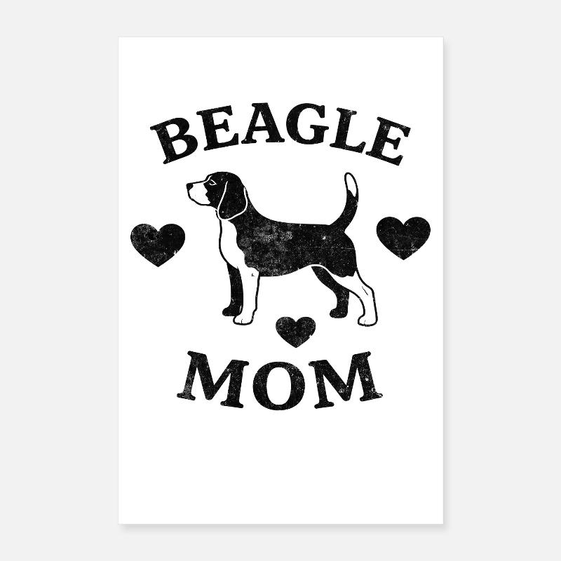 Maman Beagle Poster 40 x 60 cm