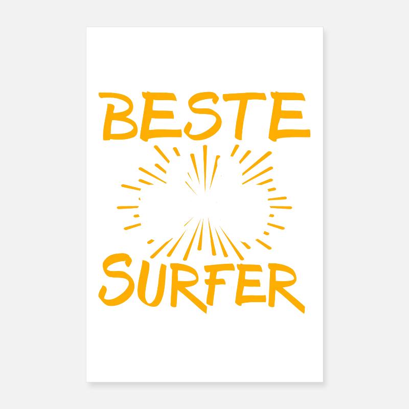 Surfer Gift Idea Poster 16" x 24" (40x60 cm)
