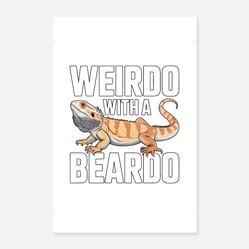 Weirdo mit Bartkind Poster 40x60 cm