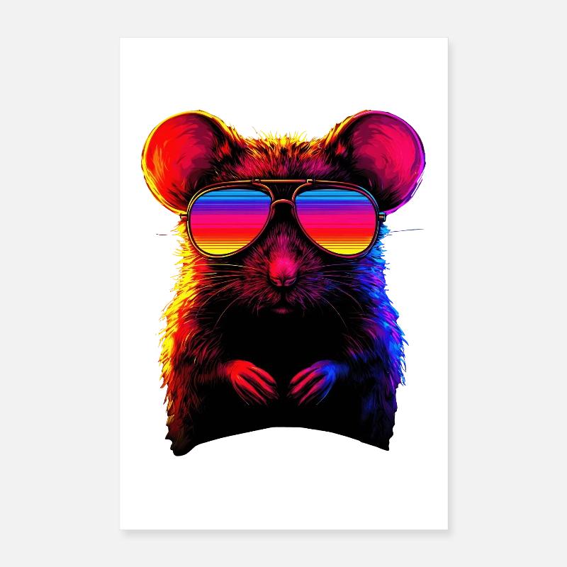 Rat Cute Mouse Rodents Dwarf Mouse Rats Mice Poster 16" x 24" (40x60 cm)