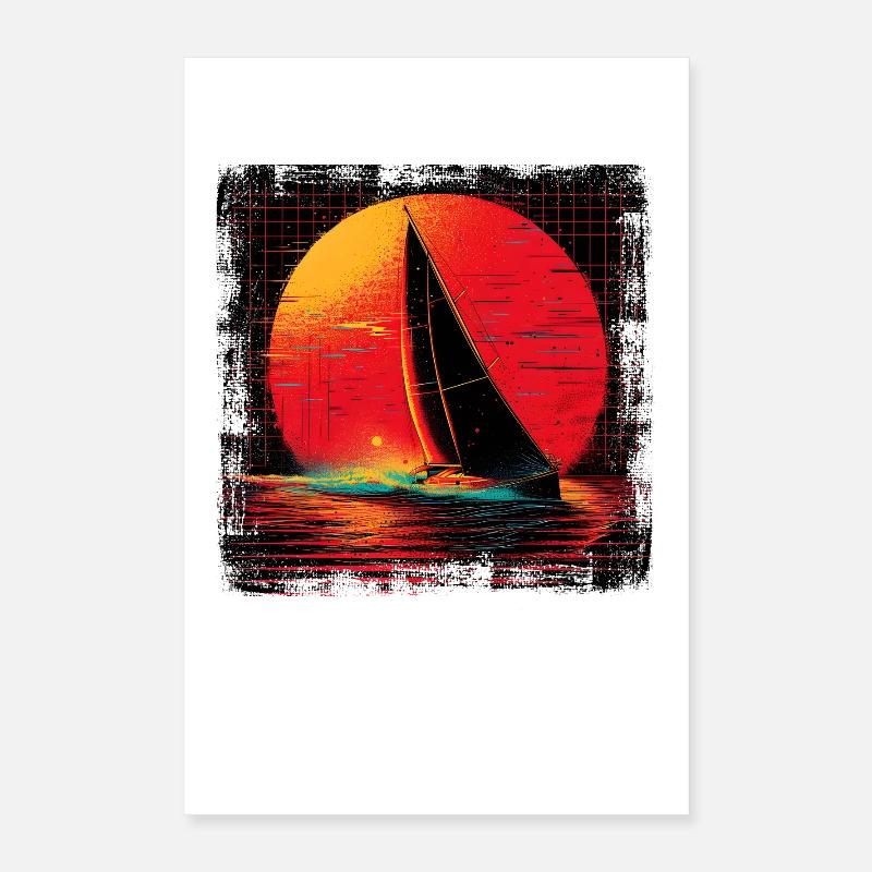 90s sailing ship Poster 16" x 24" (40x60 cm)