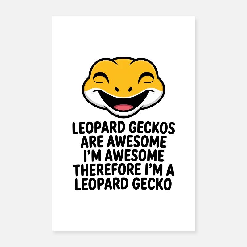 Leopardgekko-Lachkunst Poster 40x60 cm