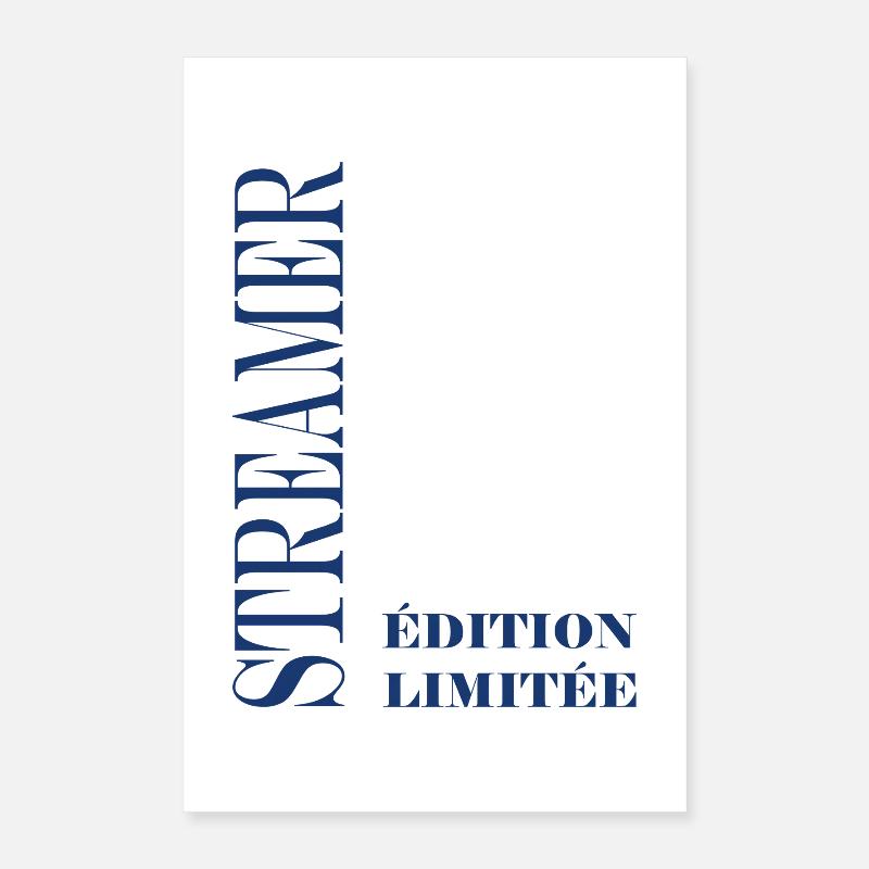 streamer Edition Limitee Serif Bleu Poster 40 x 60 cm