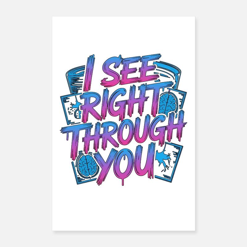 MRI Tech I See Right Magnetic Resonance Image Poster 16" x 24" (40x60 cm)