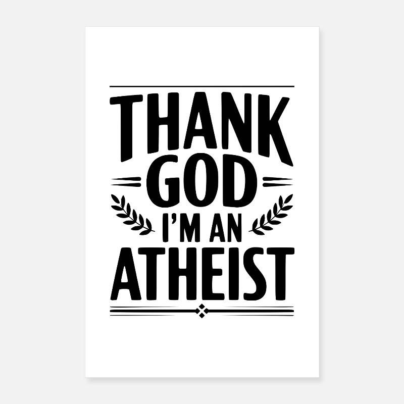Gott sei Dank bin ich Atheist Poster 40x60 cm