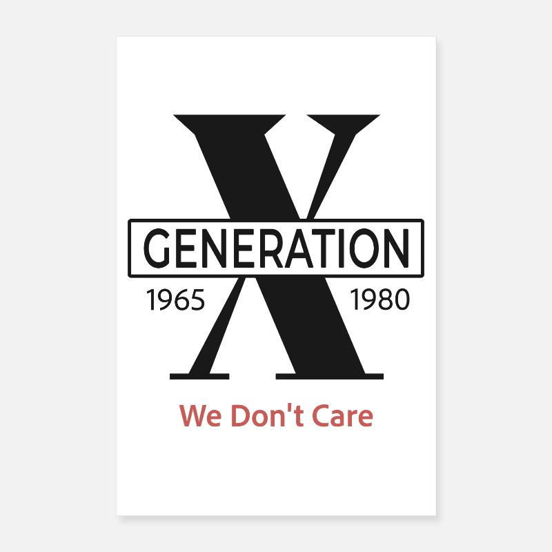  Generation X  We Don’t Care Poster 40x60 cm