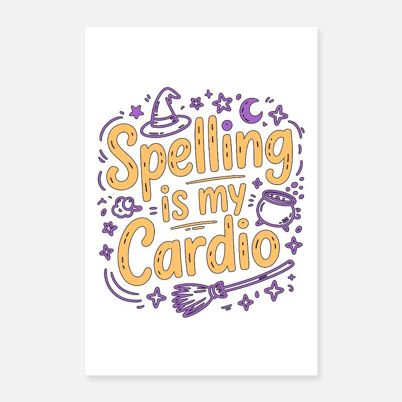 Witchcraft Spelling Is My Cardio Tarot Reading Poster 40x60 cm