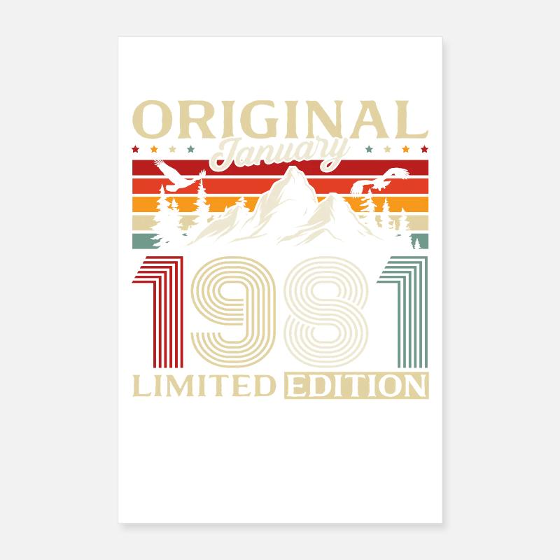 45e anniversaire Original janvier 1981 Poster 40 x 60 cm