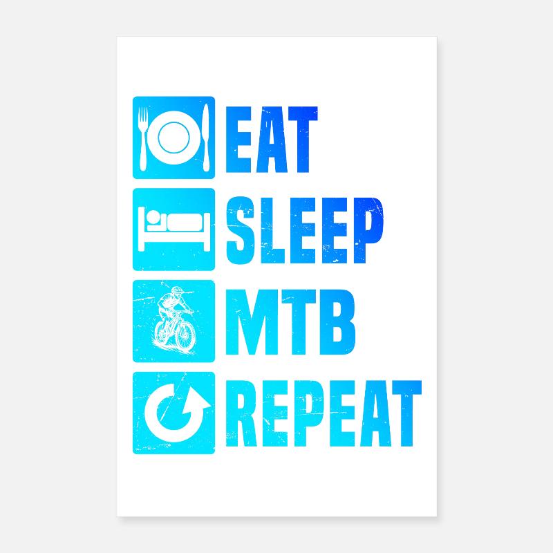 Motif clair de VTT pour chaque jour Poster 40 x 60 cm