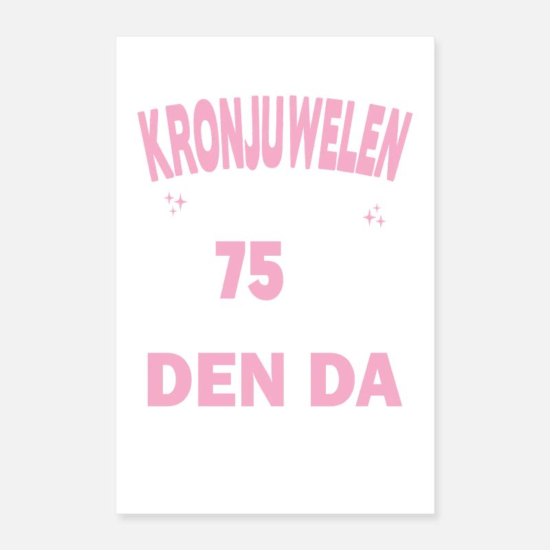 75 års forholdsjubilæum Bryllupsdag Poster 40x60 cm