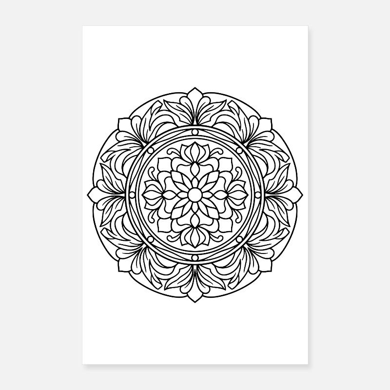 Floral mandala with harmonious symmetry Poster 16" x 24" (40x60 cm)