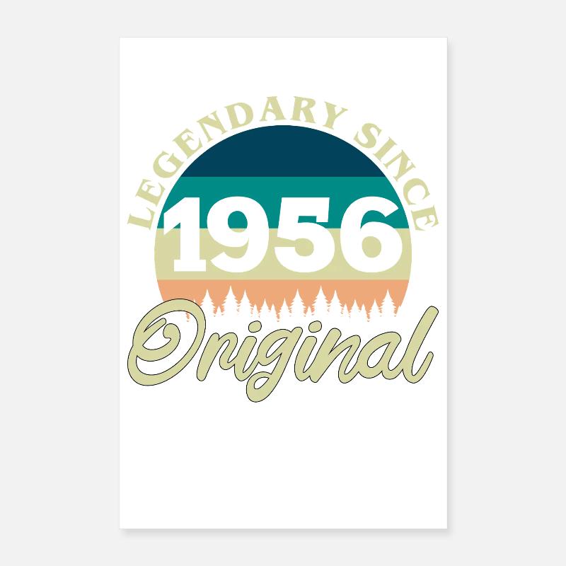 1956 Vintage Retro Original Geburtstagsgeschenk Poster 40x60 cm