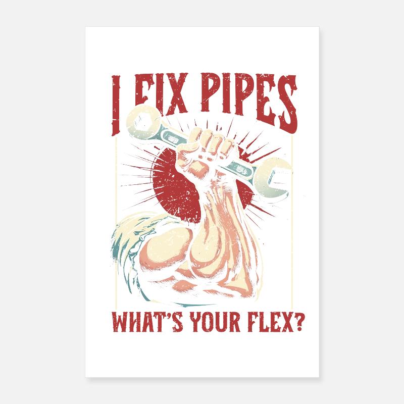 Constructeur de pipelines Pipelayer I Fixe les tuyaux Poster 40 x 60 cm