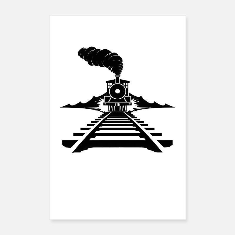 Eisenbahn Skizze Poster 40x60 cm