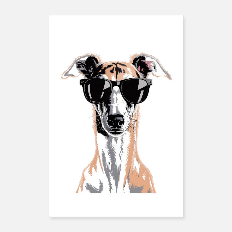 Greyhound Windhund Poster 16" x 24" (40x60 cm)