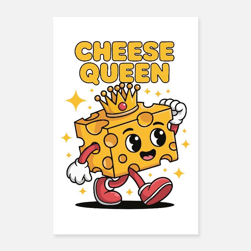 Cheese Queen – Cheese with a crown Poster 16" x 24" (40x60 cm)