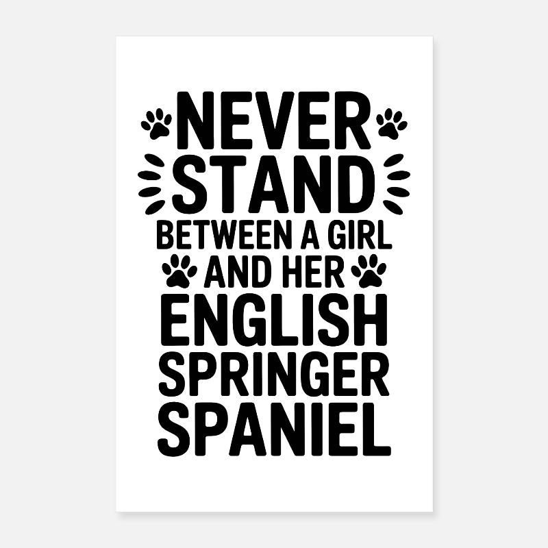 Cadeau pour chien : Dictions du Springer Spaniel anglais Poster 40 x 60 cm