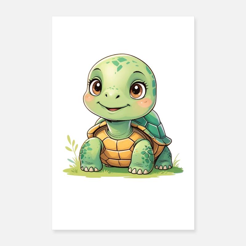 Cuddly Turtle Sunshine Poster 16" x 24" (40x60 cm)