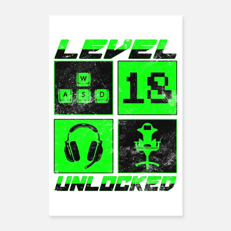 level 18 unlocked Poster 40x60 cm