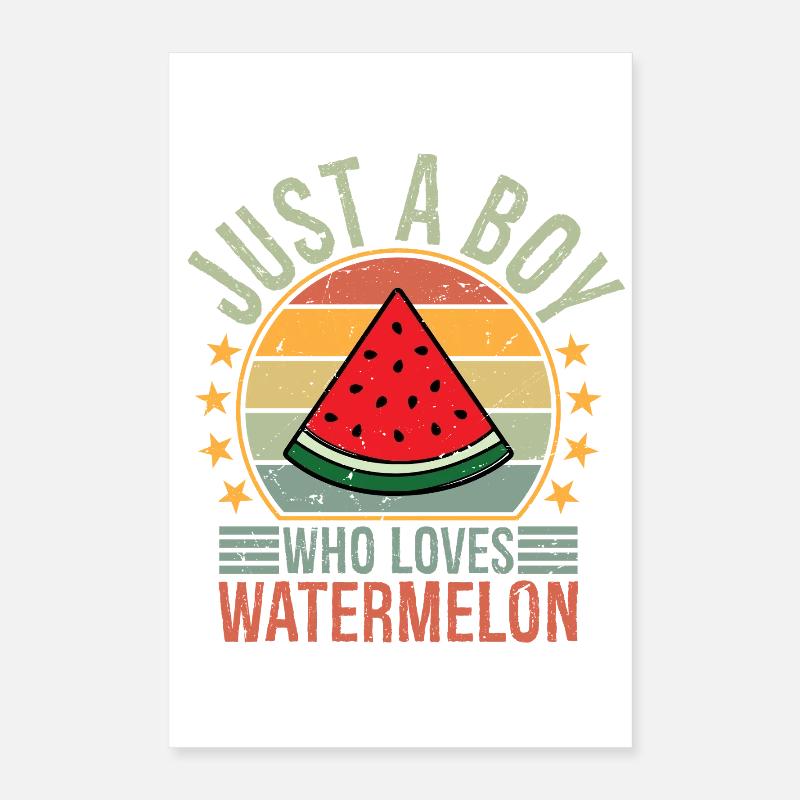 Juste un garçon qui adore la pastèque Poster 40 x 60 cm