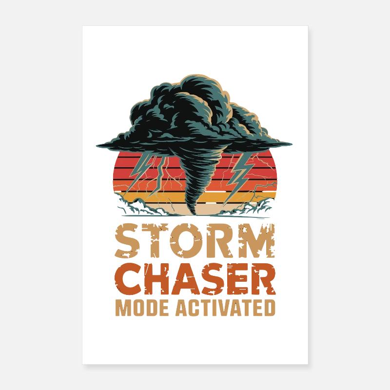 Mode Chasseur de Tempête activé Tornade Sturmjäger Poster 40 x 60 cm