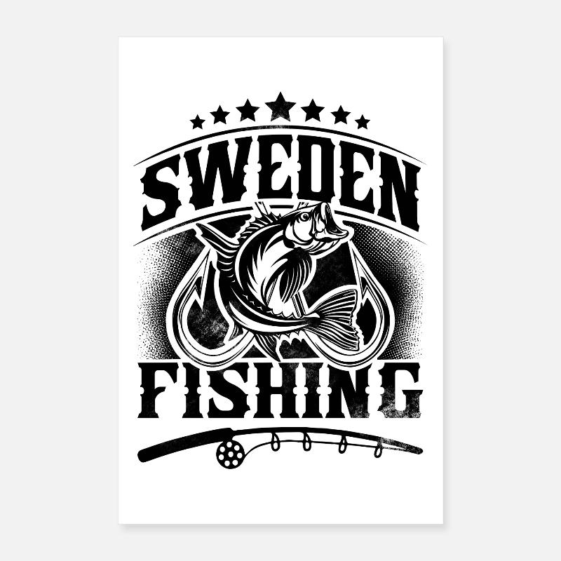 Sortie de pêche en Suède Poster 40 x 60 cm