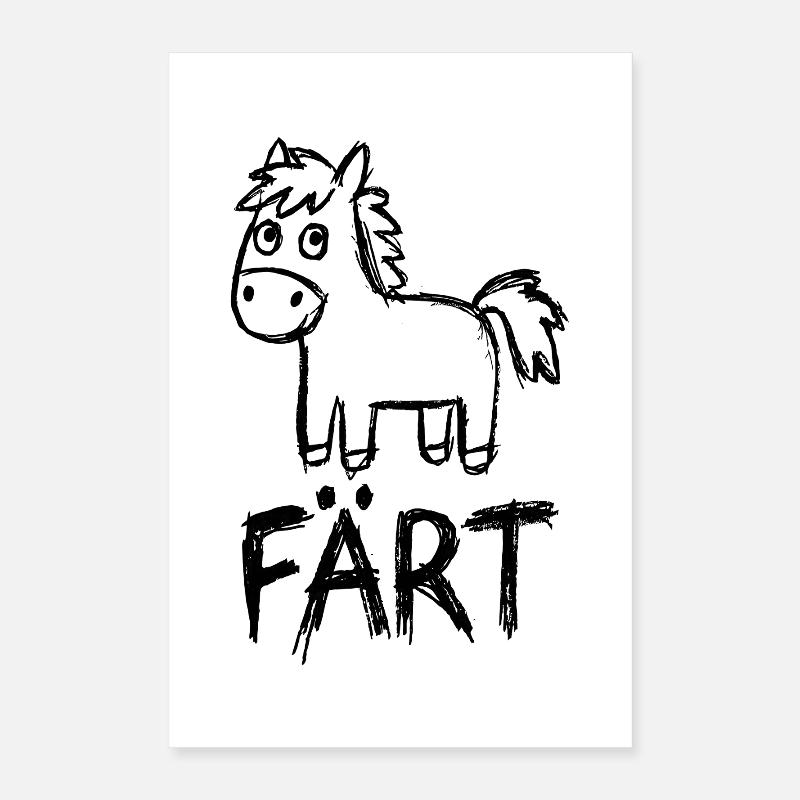 Cavalier cheval Propriétaire de chevaux FÄRT Poster 40 x 60 cm