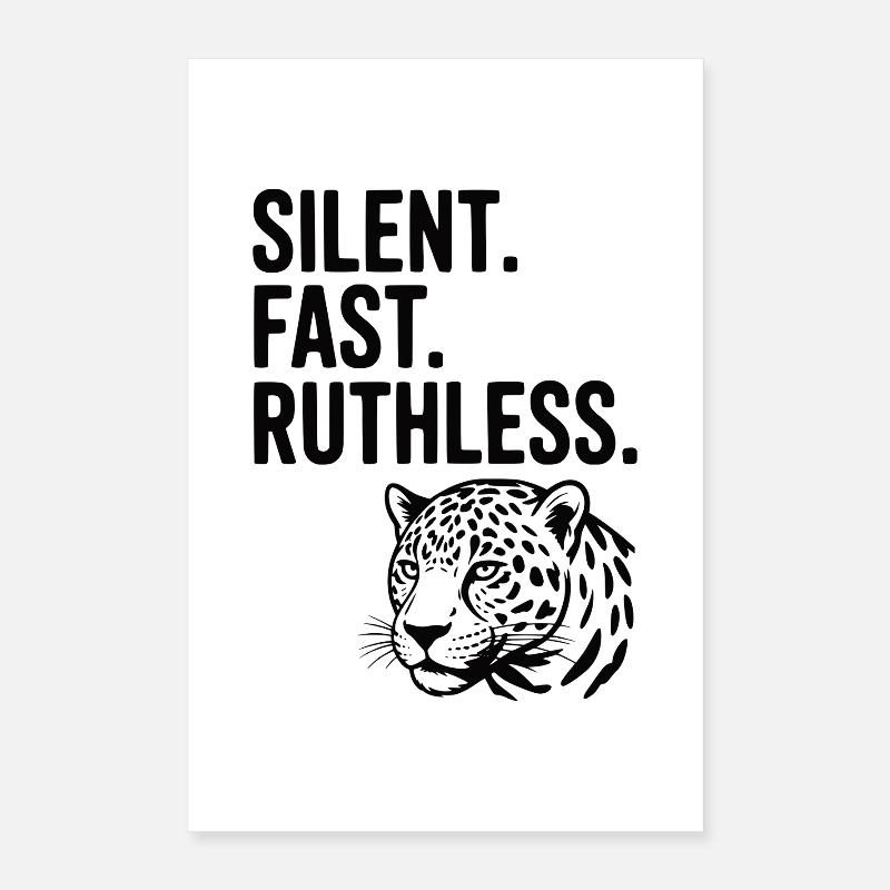 Silencieux. Vite. Impitoyable. Poster 40 x 60 cm