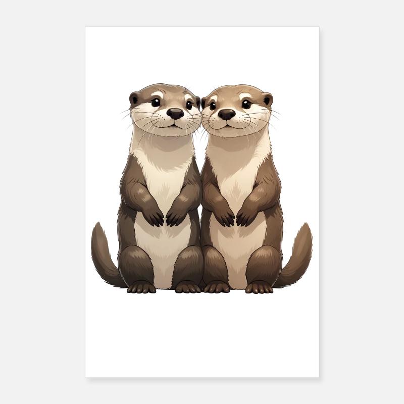 Deux mignons suricates Poster 40 x 60 cm