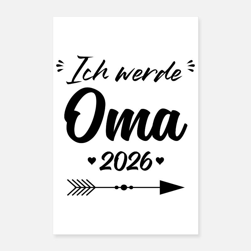 Ich Werde Oma 2026  Poster 40x60 cm