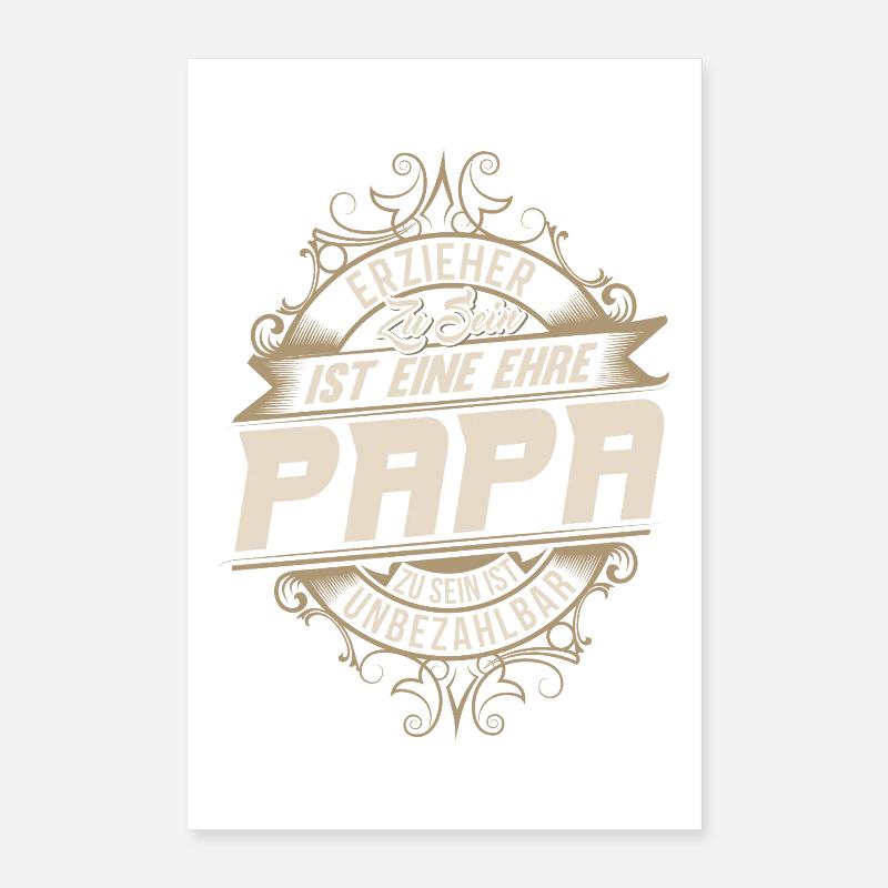 Erzieher Papa Poster 40x60 cm