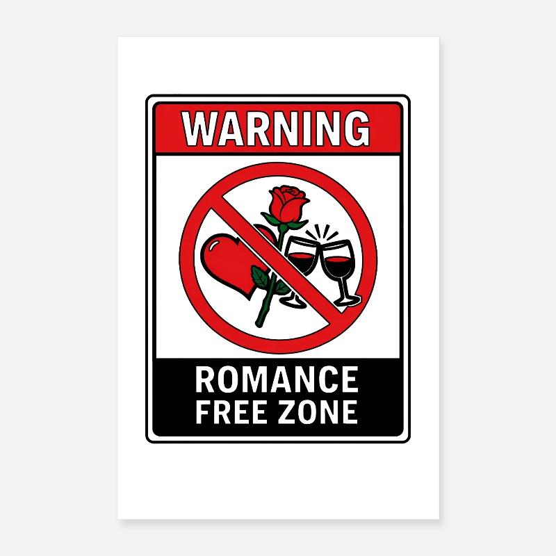 Avertissement : Zone Libre de Romance Poster 40 x 60 cm