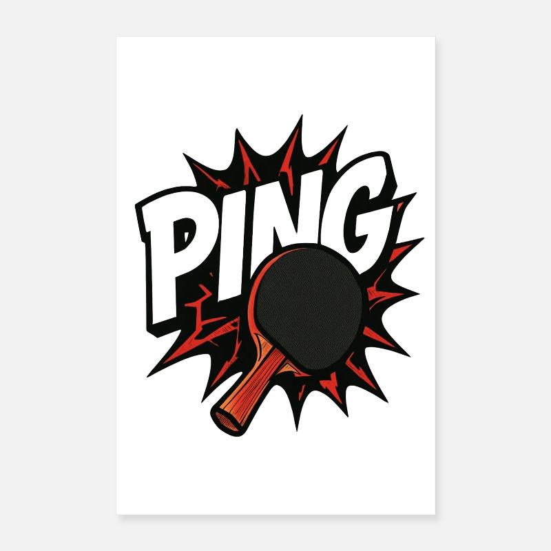 Ping Pong - Tennis de Table Poster 40 x 60 cm