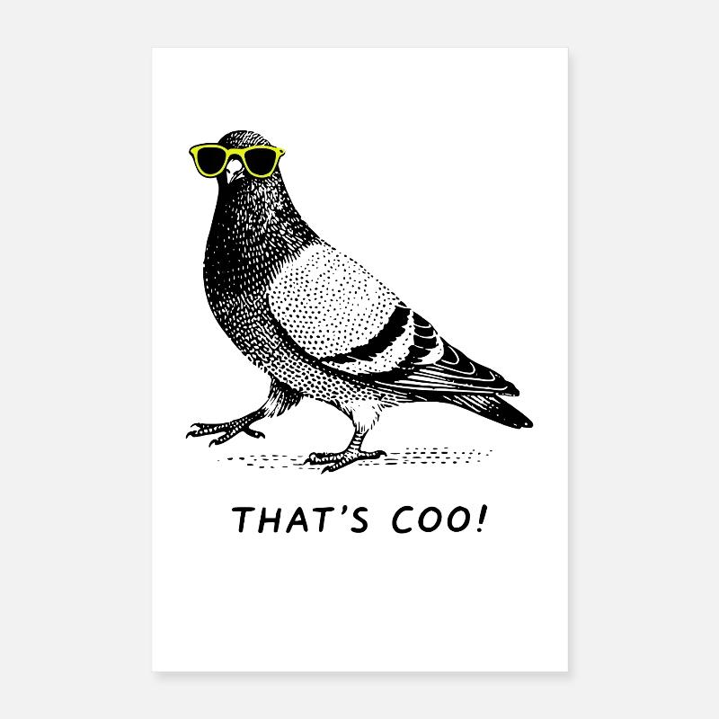 That's Coo - Coole Taube Poster 40x60 cm