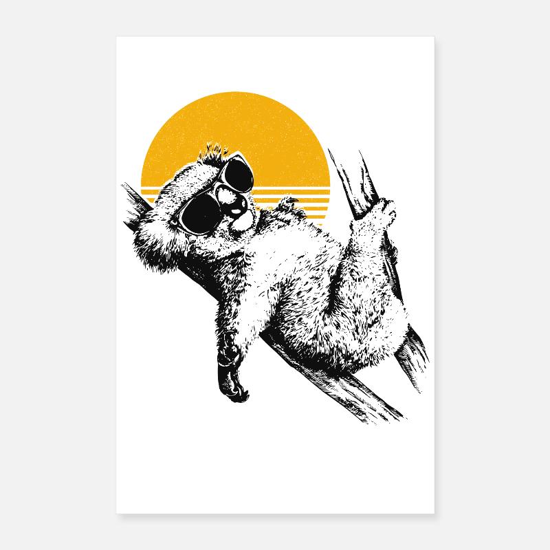 Chilling Koala Sunset Poster 16" x 24" (40x60 cm)
