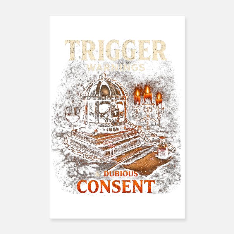 Dark Romance Booktok Trigger Warnings Poster 16" x 24" (40x60 cm)