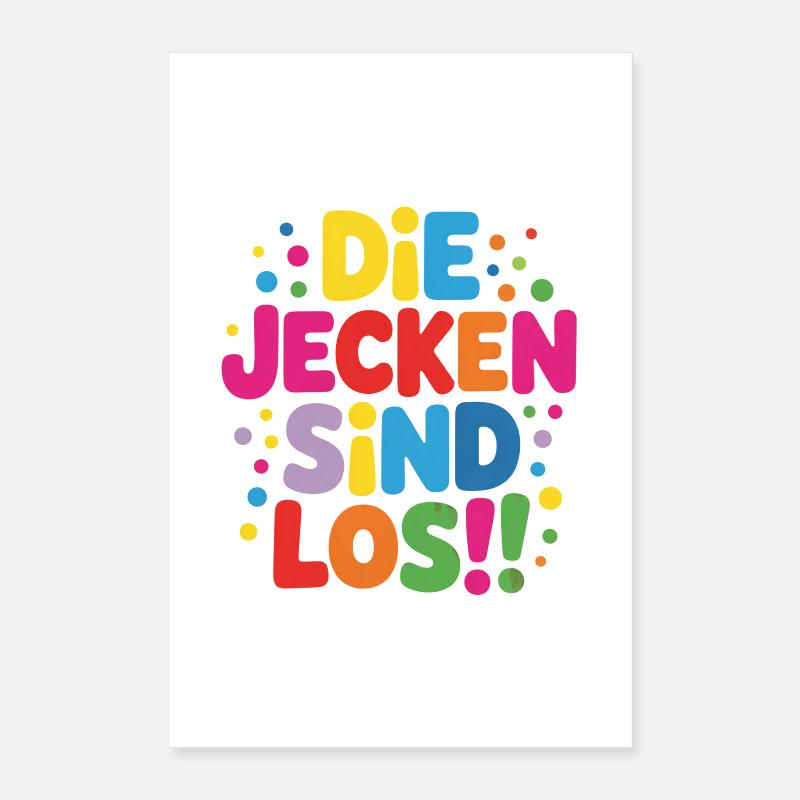 Jecken Karneval Kostüm  Poster 40x60 cm