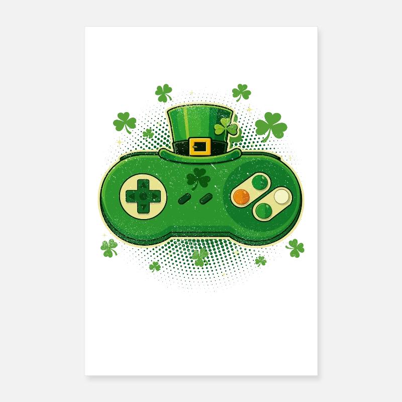 Irischer Videospiel-Controller St Pats Poster 40x60 cm