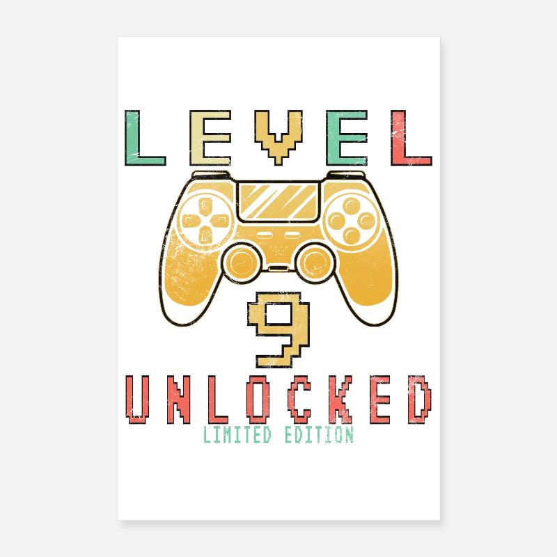 Level 9 Unlocked Poster 16" x 24" (40x60 cm)