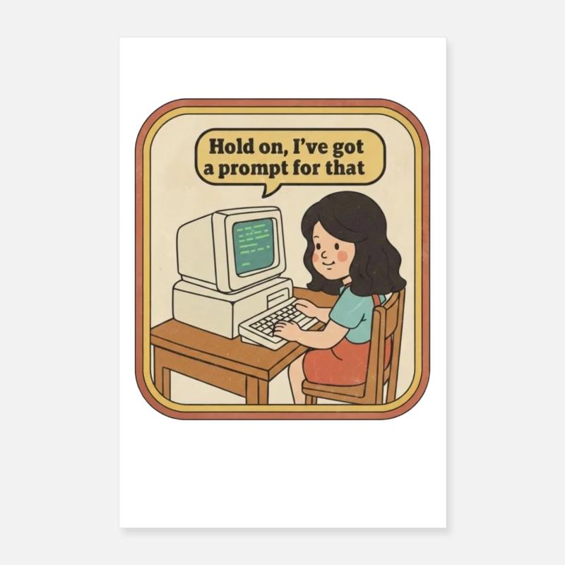 Hold On I've Got A Prompt For That - Mädchen Poster 40x60 cm