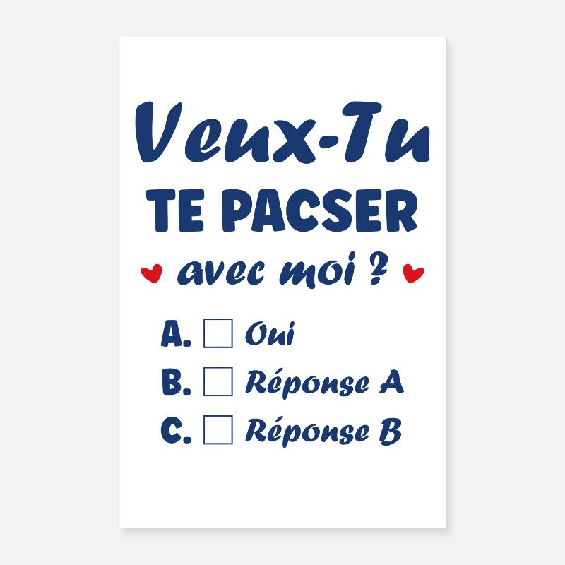 Demande de pacs Poster 40 x 60 cm