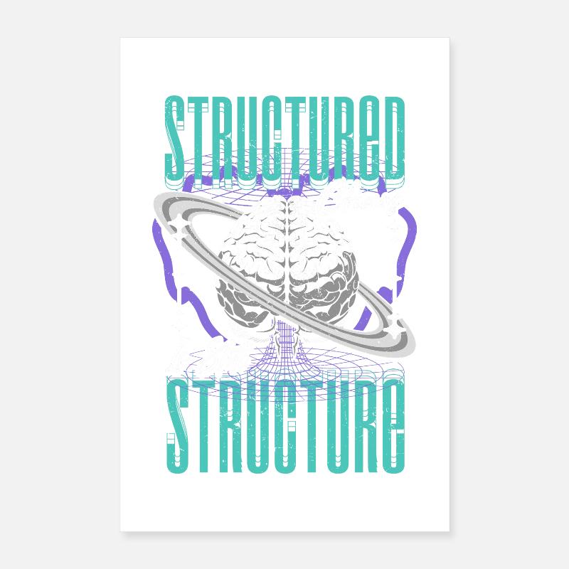 Neurodiversité neurodivergente structurée chaos Poster 40 x 60 cm