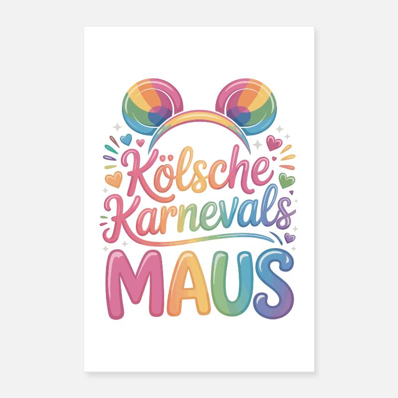Cologne Carnaval Mouse Cologne Carnaval Cologne Mouse Poster 40 x 60 cm